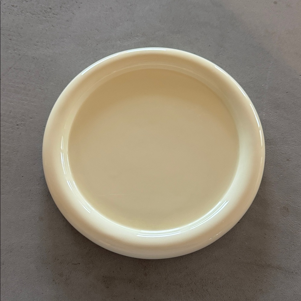 Vintage Butter Yellow Bubble Dish Chunky Plate